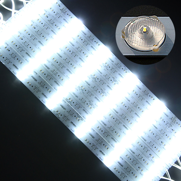 간판용 6구 LED 바 확산형 렌즈형 LED모듈 12V 9000K 간판내부용(1줄가격)